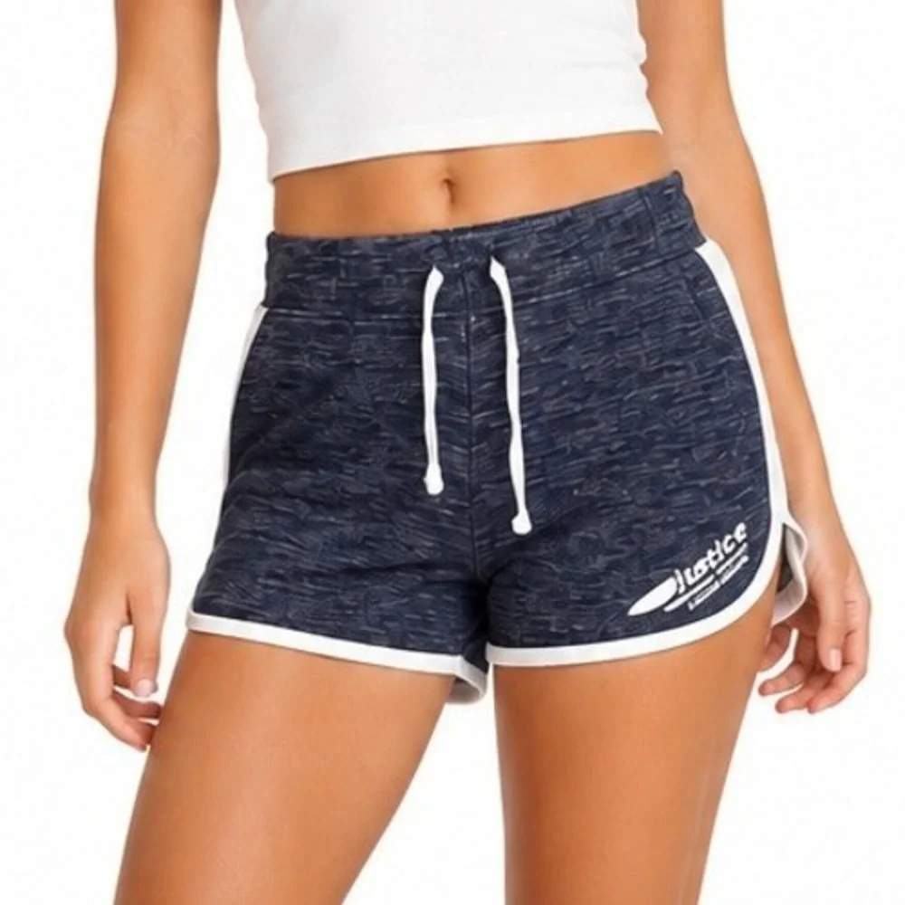 Justice Active Athletic Shorts Girls 14/16 Navy Blue Space Dye Dolphin Soccer